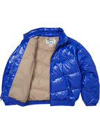 Supreme-Schott-Shiny-Puffer-Jacket-Blue