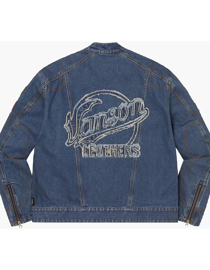 Supreme_Vanson_Jacket_Denim_Back