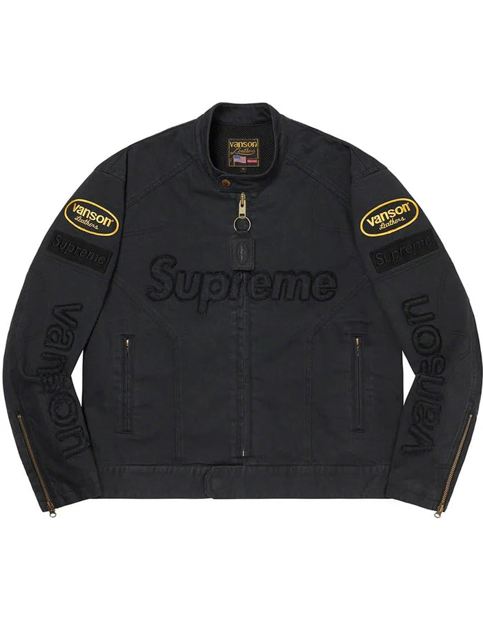 Supreme_Vanson_Jacket_Denim_Black