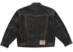 Supreme X True Religion Leather Trucker Jacket Black