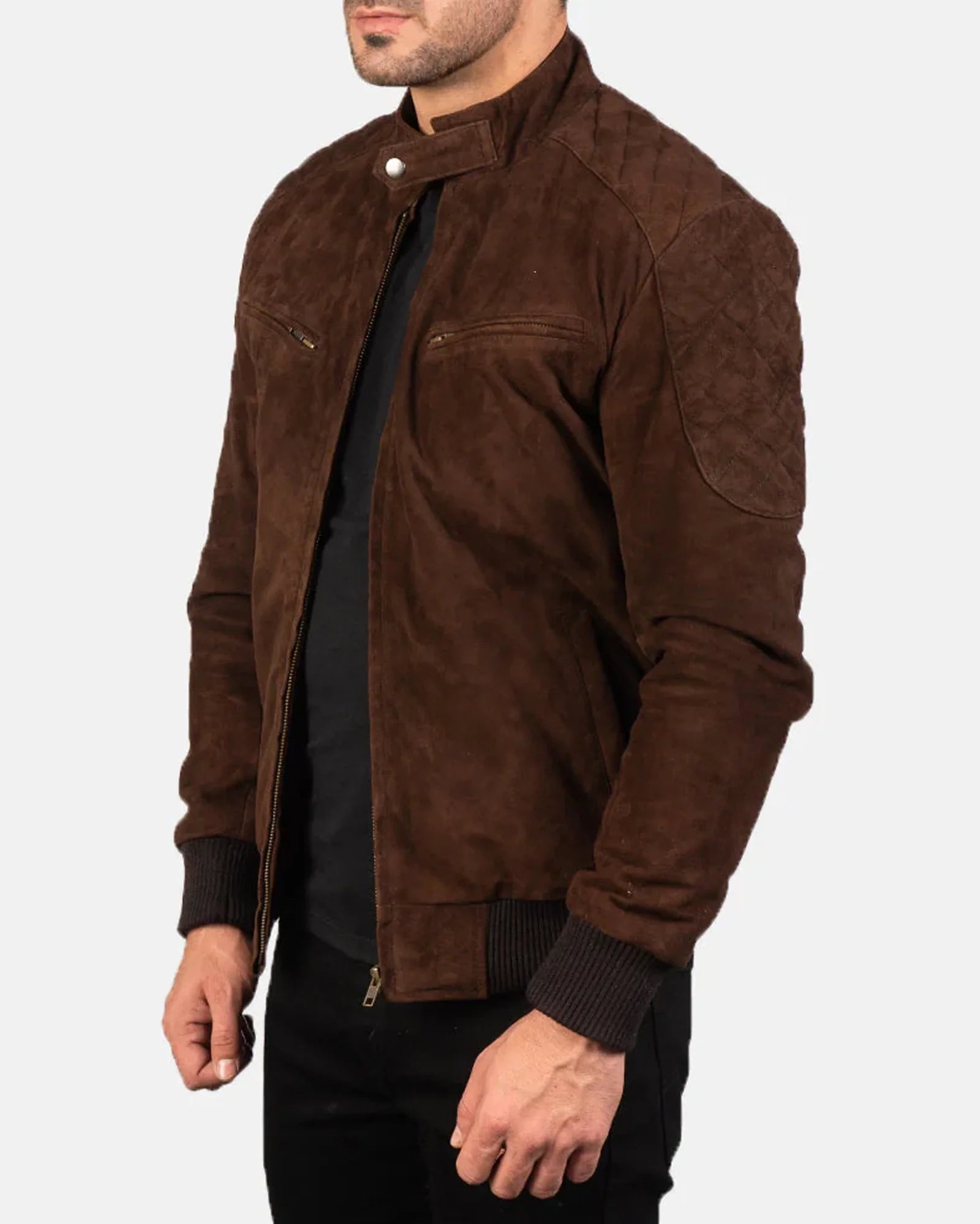 Sven-Mocha-Suede-Bomber-Jacket-Front