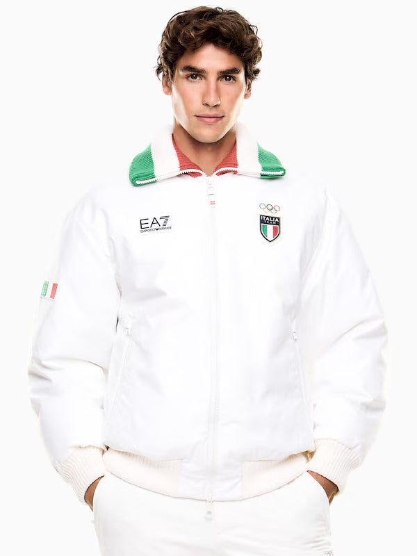 Team-Italy-EA7-Emporio-Armani-Bomber-Jacket-In-White
