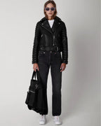 The Arrivals Leather Biker Jacket