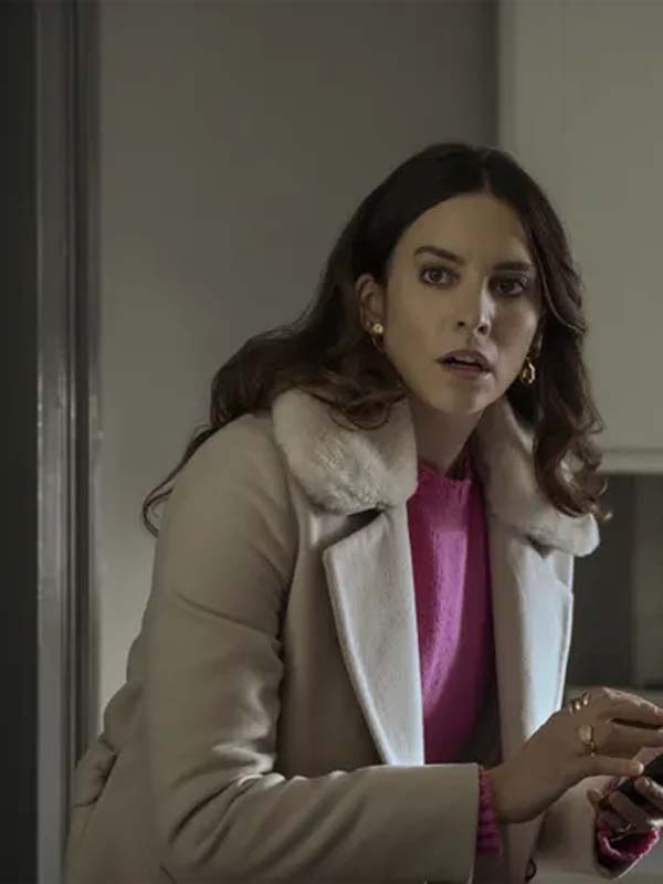 The Night Agent Genesis Rodriguez Wool White Coat