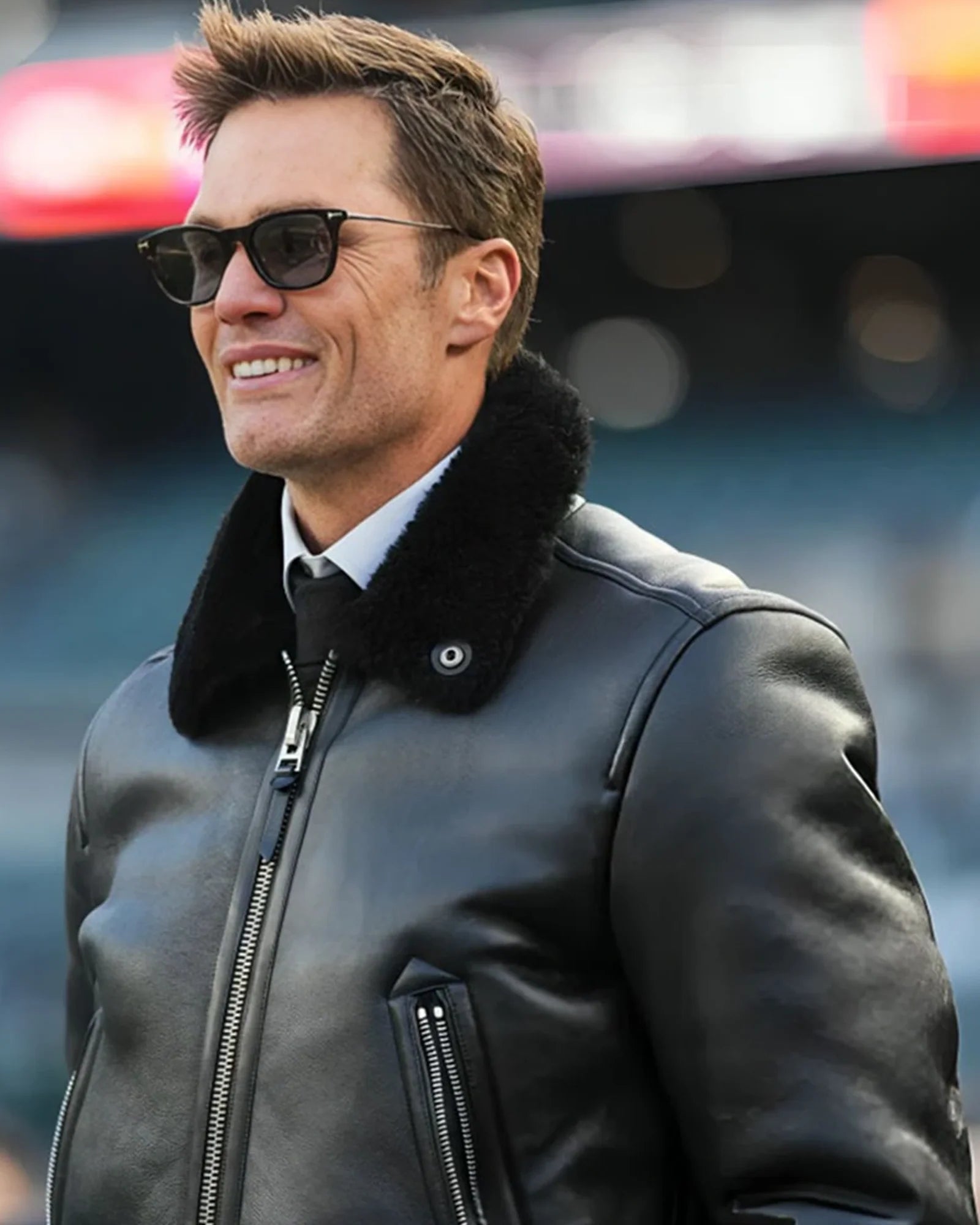 Tom Brady NFC Wild Card Playoffs Leather Jacket Buy