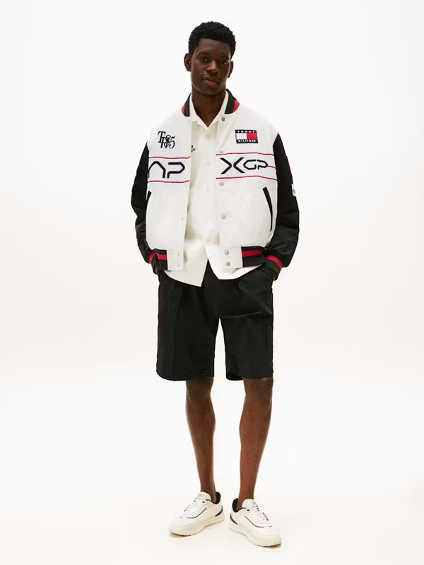 Tommy-Hilfiger-F1-Movie-Racing-Varsity-Jacket-White