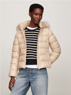 Tommy-Hilfiger-Womens-Hooded-Water-Repellent-Down-Gloss-Jacket