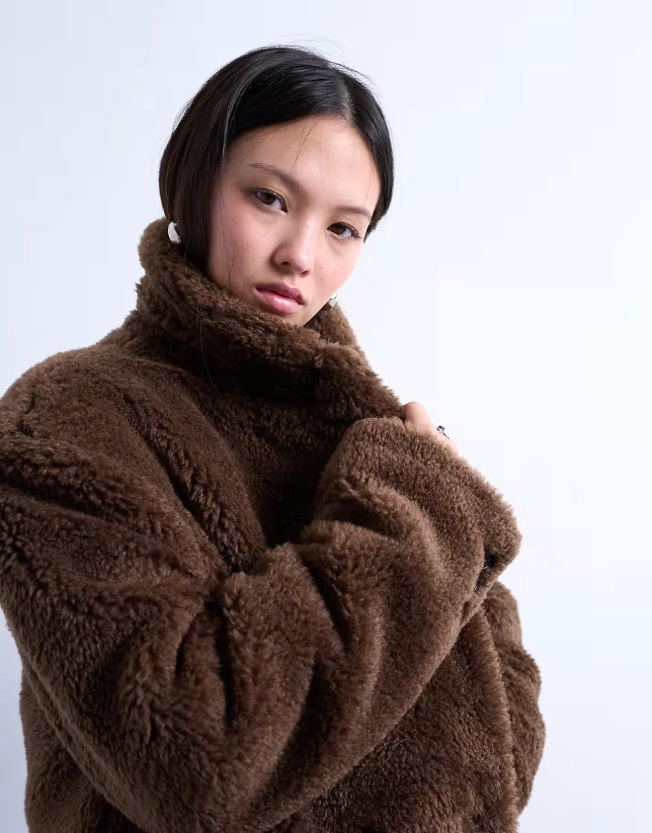 Topshop-Double-Breasted-Teddy-Longline-Coat-Look