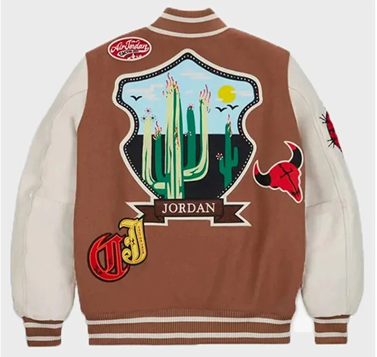 Travis-Scott-x-Jordan-Brown-Varsity-Jacket-For-Men-Women