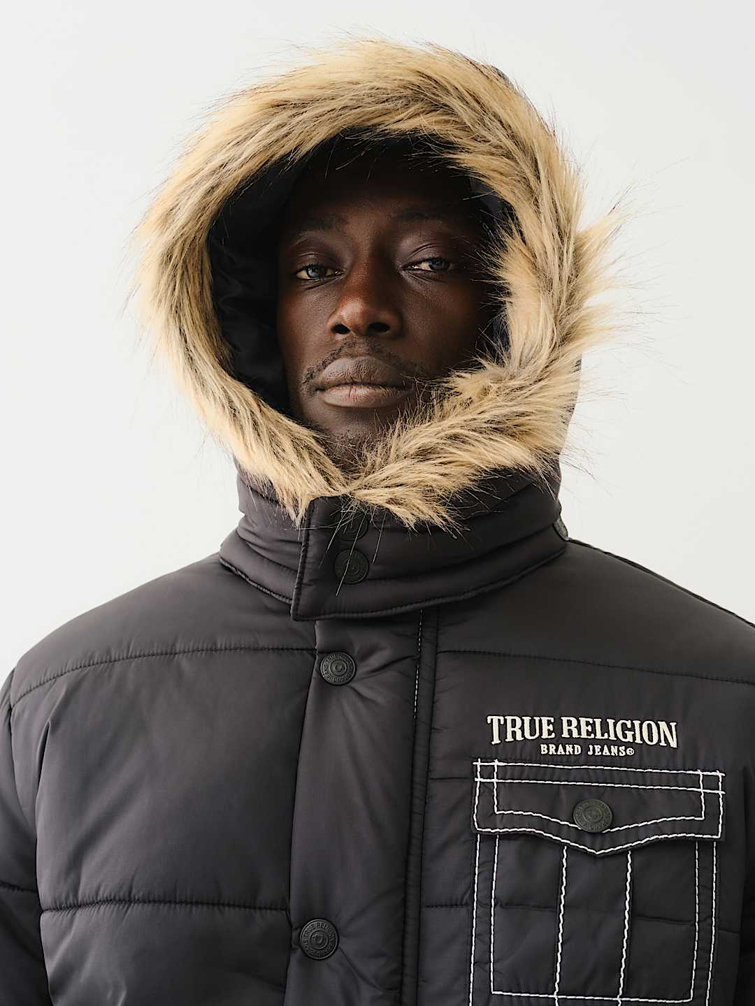 True_Religion_Fur_Jacket_Black