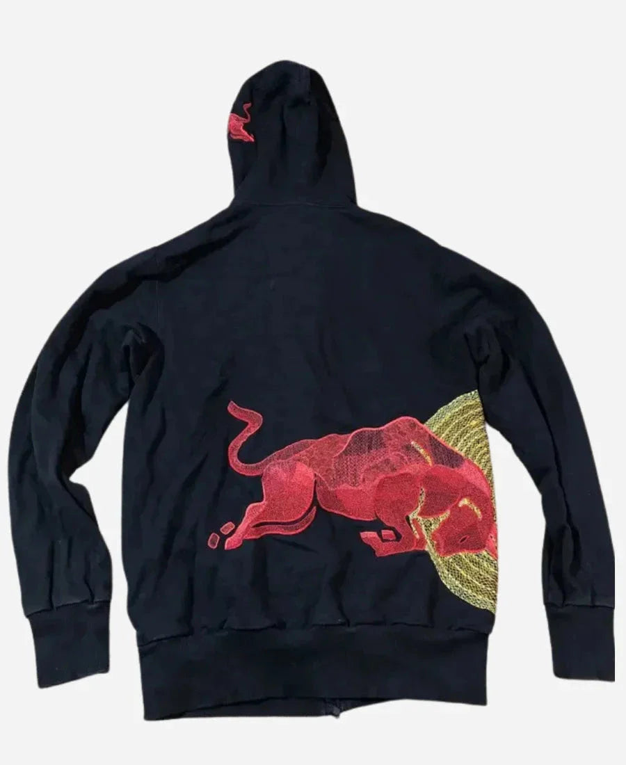 Navy Vintage Red Bull Big Logo Racing Hoodie Zing Apparel