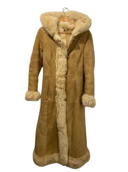 Vintage 70s Penny Lane Shearling Leather Coat