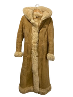 Vintage 70s Penny Lane Shearling Leather Coat For Men And Women