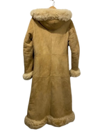 Vintage 70s Penny Lane Shearling Leather Coat For Sale