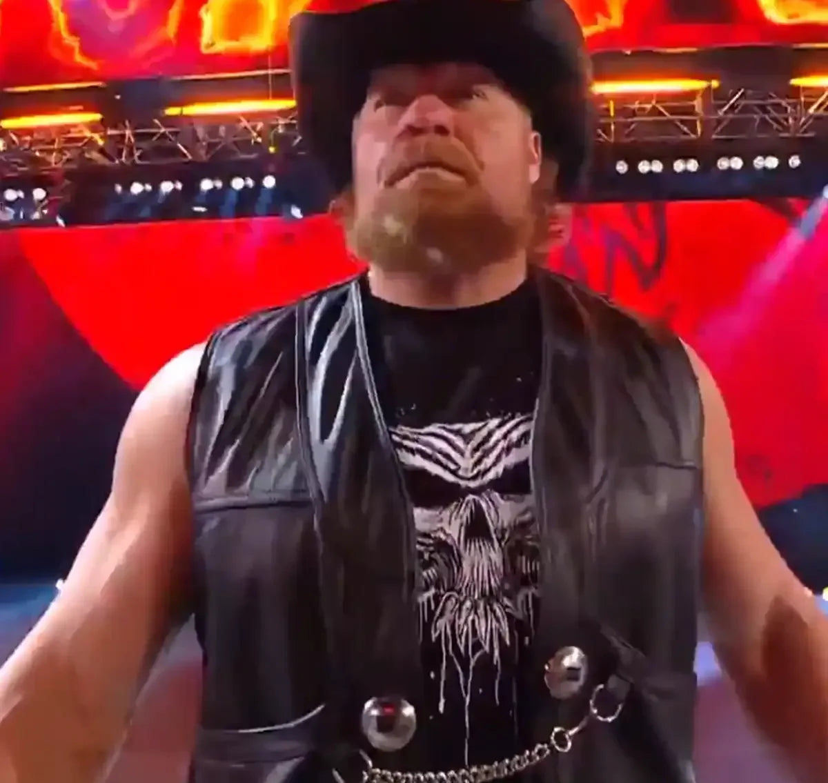 WWE-SummerSlam-Brock-Lesnar-Return-Leather-Vest-Front