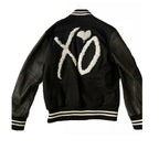 Leather Bomber Varsity Jacket, Black Zing Apparel