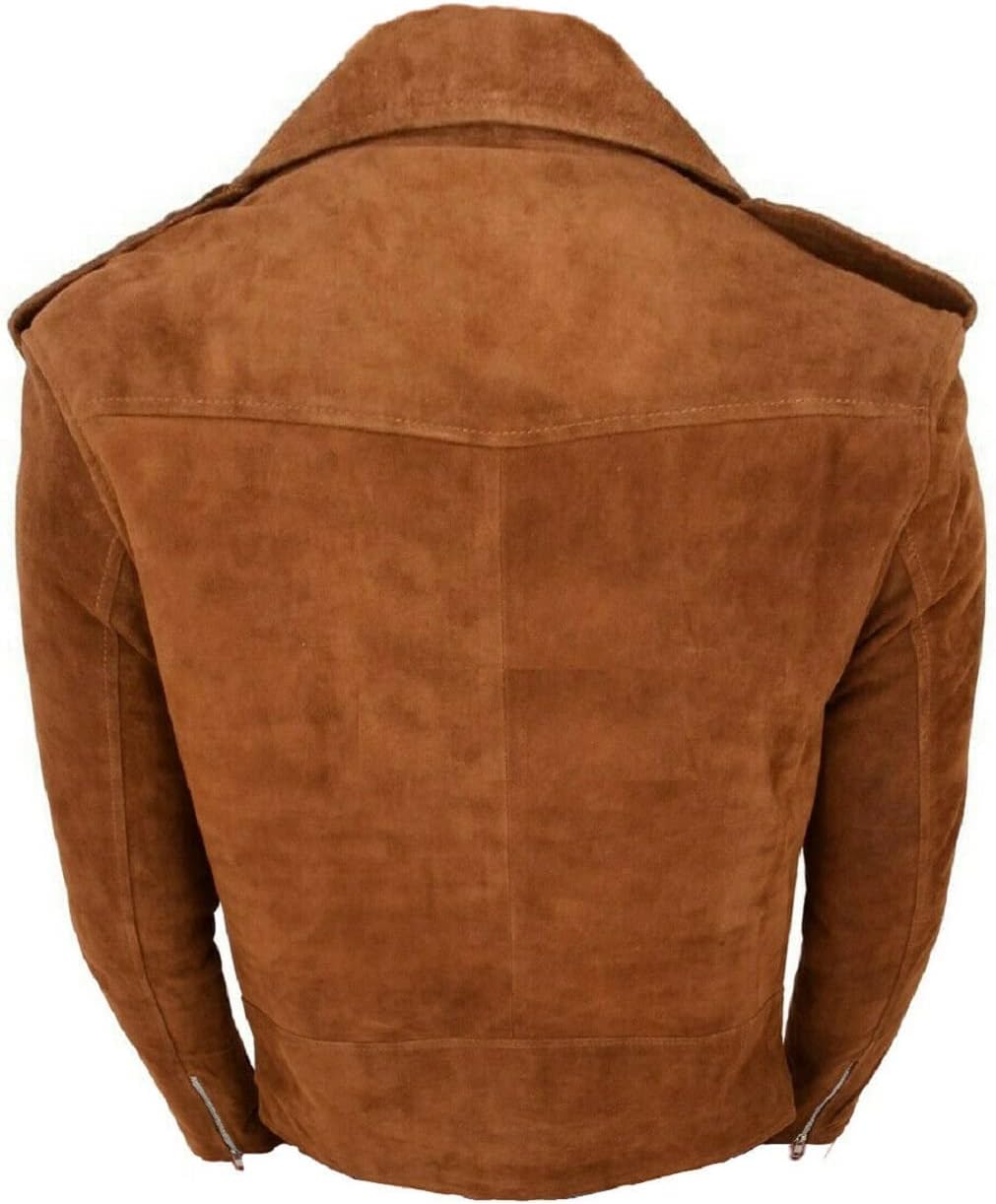Nick Jones Suede Brown Leather Jacket Zing Apparel
