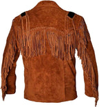 Brown Fringe Jacket For Men