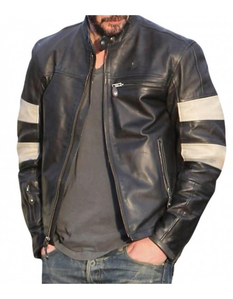 KRGT-1 Motorcycle Keanu Reeves Black Leather Jacket Zing Apparel