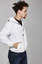 White Mens Windbreaker Jacket