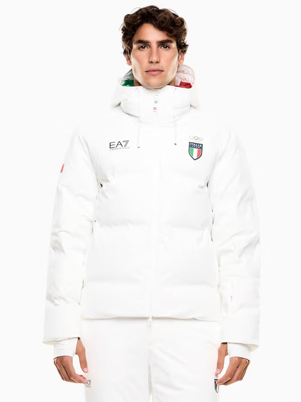 Winter-Olympics-2026-Team-Italy-EA7-White-Puffer-Jacket