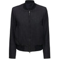 Bomber Varsity Jacket Women, Black Zing Apparel