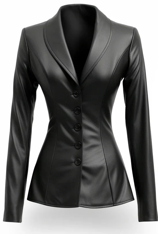 Women_Black_Leather_Slim_fit_Coat