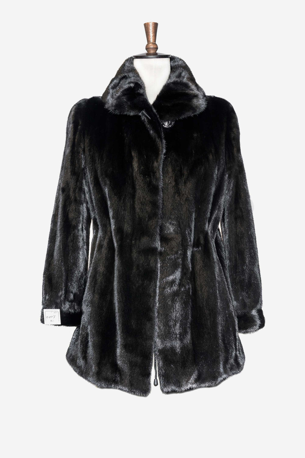 Women Black Mink Fur Coat