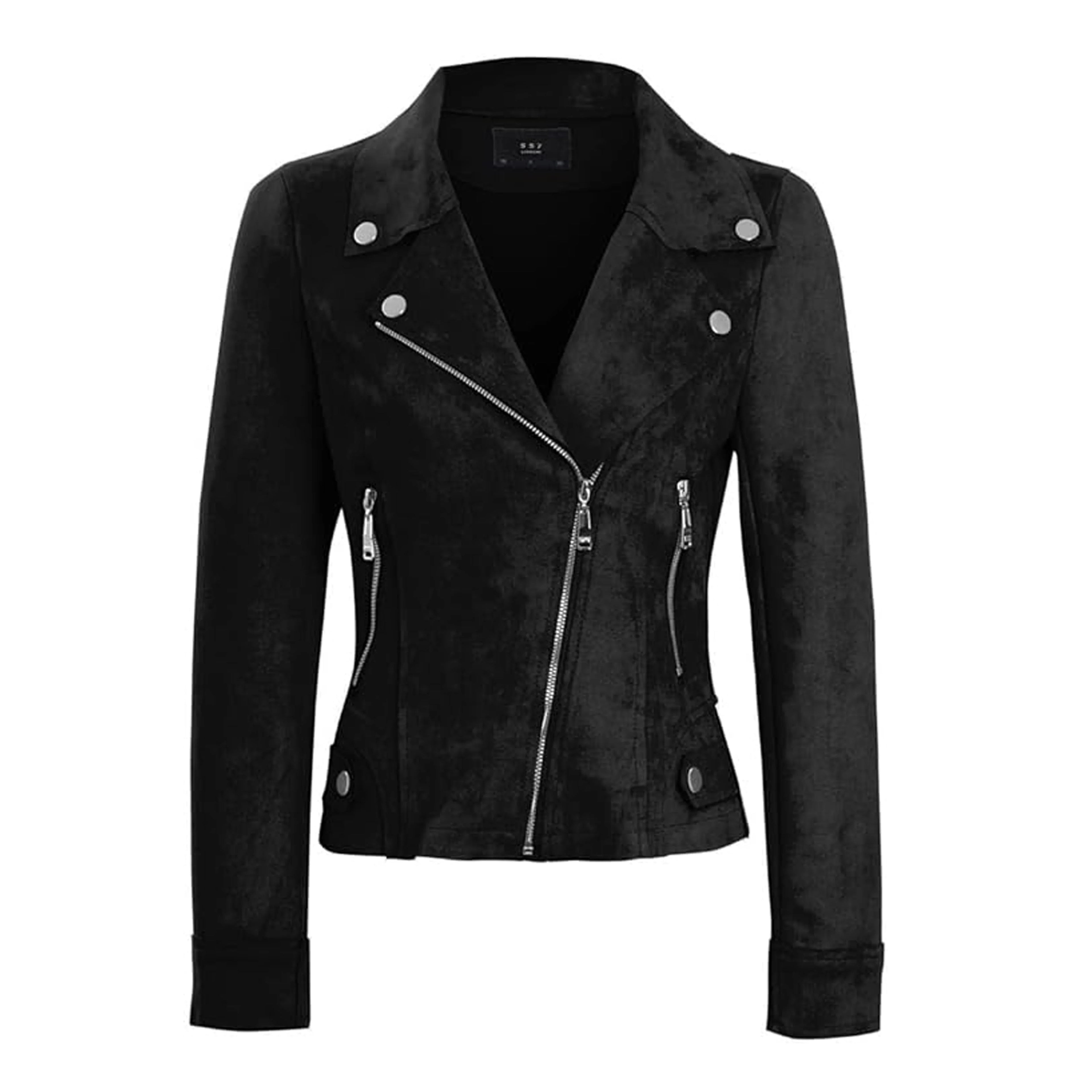 Women_Black_Suede_Zipper_Jacket