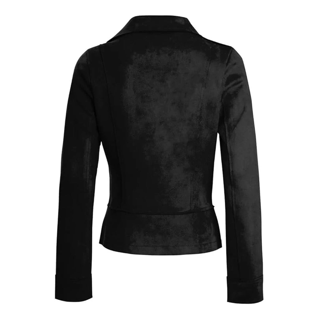 Women_Black_Suede_Zipper_Jacket_Back