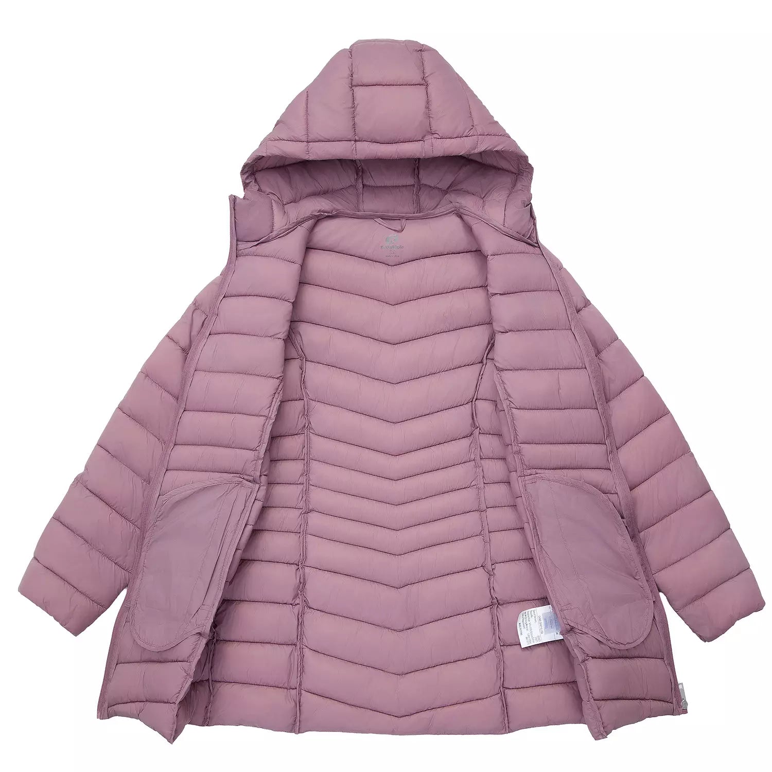 Women’s long travel puffer jacket