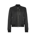 Sheep Zipper Leather Bomber Jacket Women Zing Apparel