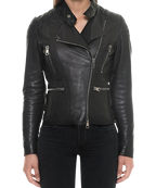 Sheep Padded Leather Biker Jacket Women Zing Apparel