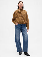 Womens-Gap-Twill-Bubble-Jacket