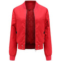 Leather Bomber Jacket Women, Red Zing Apparel