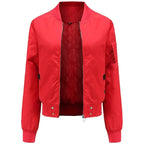 Leather Bomber Jacket Women, Red Zing Apparel