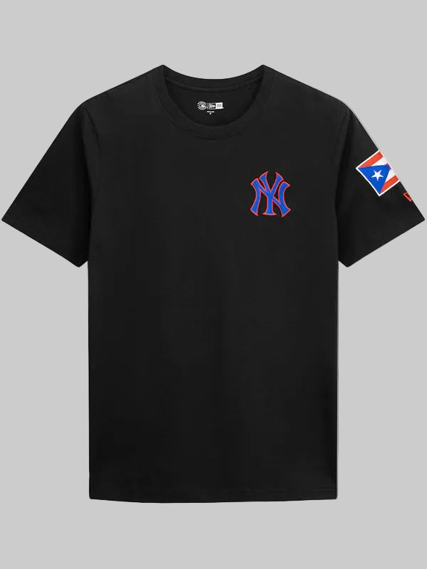 Yankees-New-Era-Puerto-Rico-Flag-Black-T-Shirt