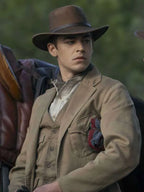
Young Sherlock 2026 Hero Fiennes Tiffin  Brown Blazer