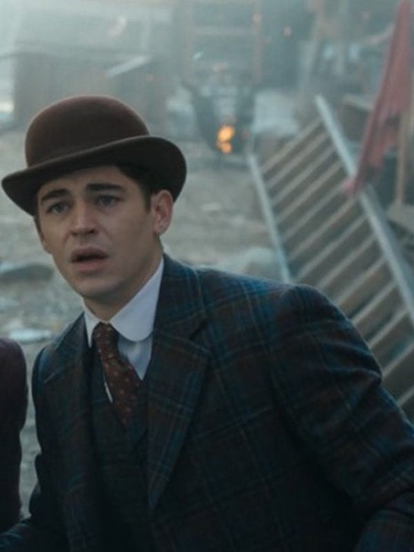 
Young Sherlock  Hero Fiennes Tiffin Plaid Tweed Suit