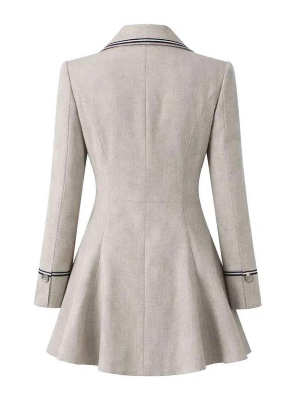 Young Sherlock Natascha McElhone Whool Grey Coat
