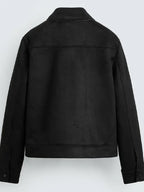 Zara Suede Jacket Men Black