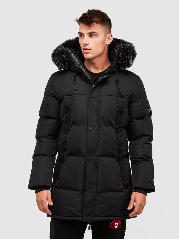 Zavetti-Canada-Aylmer-Long-Puffer-Parka-Jacket-Black