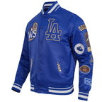 buy mens pro standard blue los angeles dodgers 2024 world series champions rib satin full snap jacket