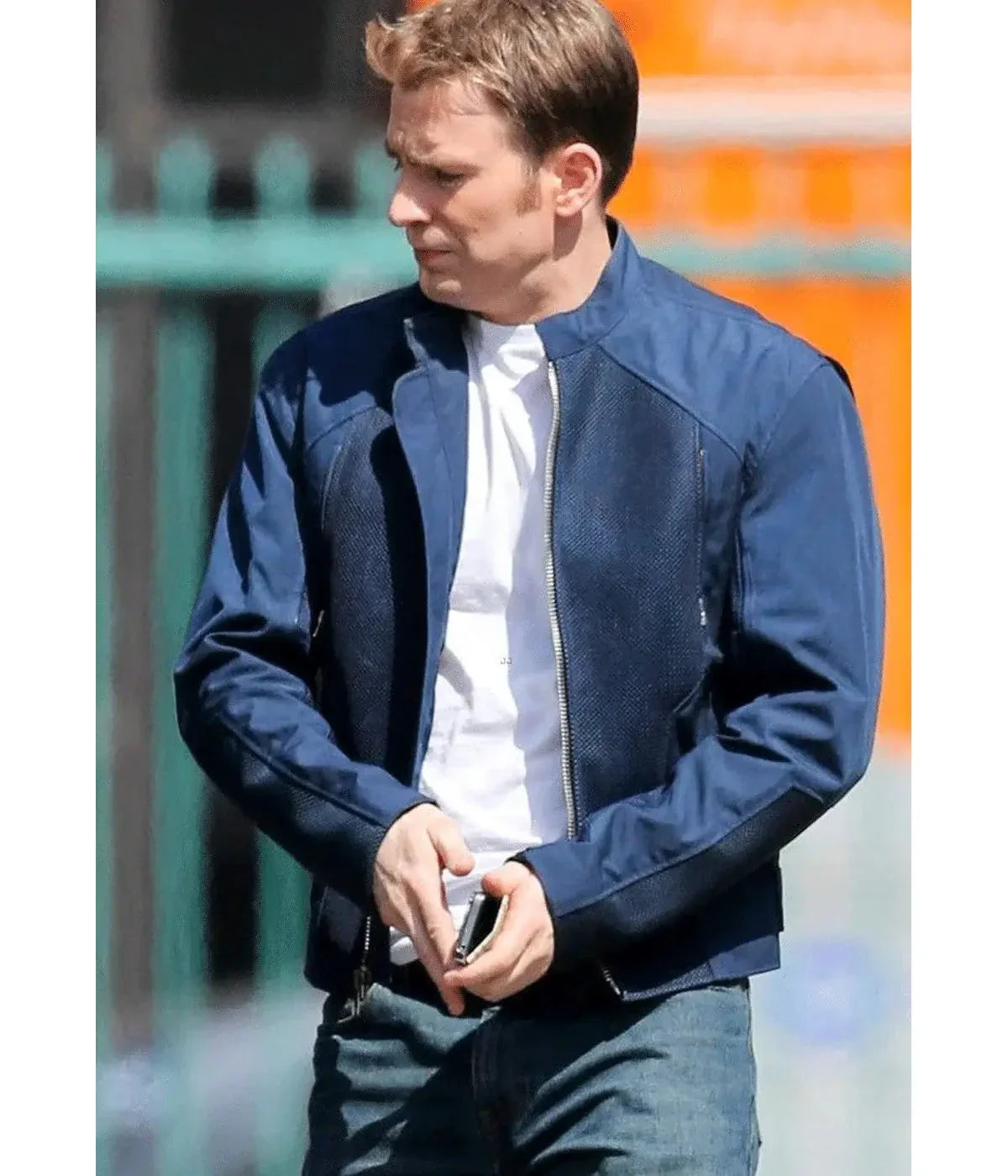 Captain America Steve Rogers Blue Cotton Jacket Zing Apparel