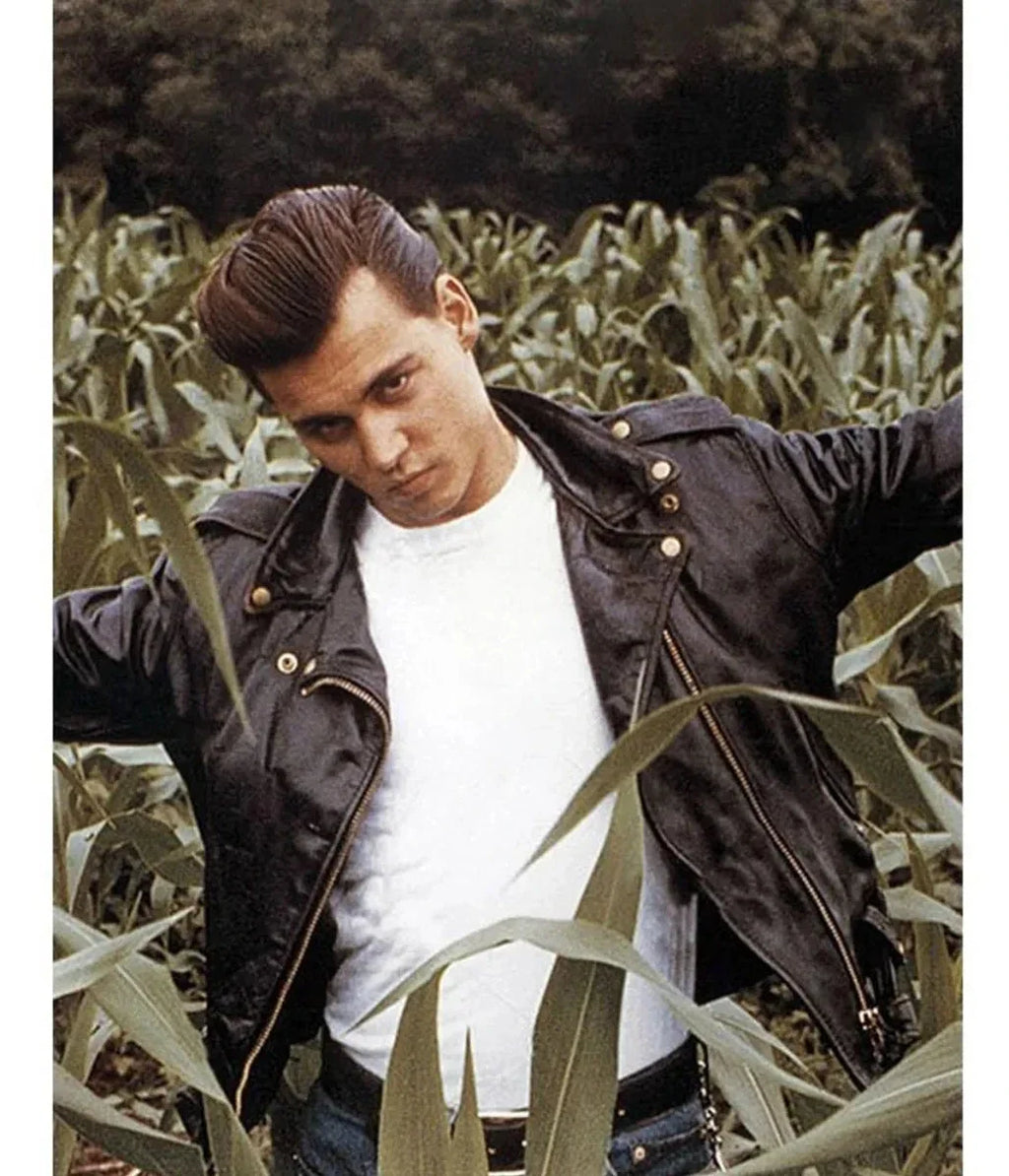 Johnny Depp Cry Baby Black Leather Jacket Zing Apparel