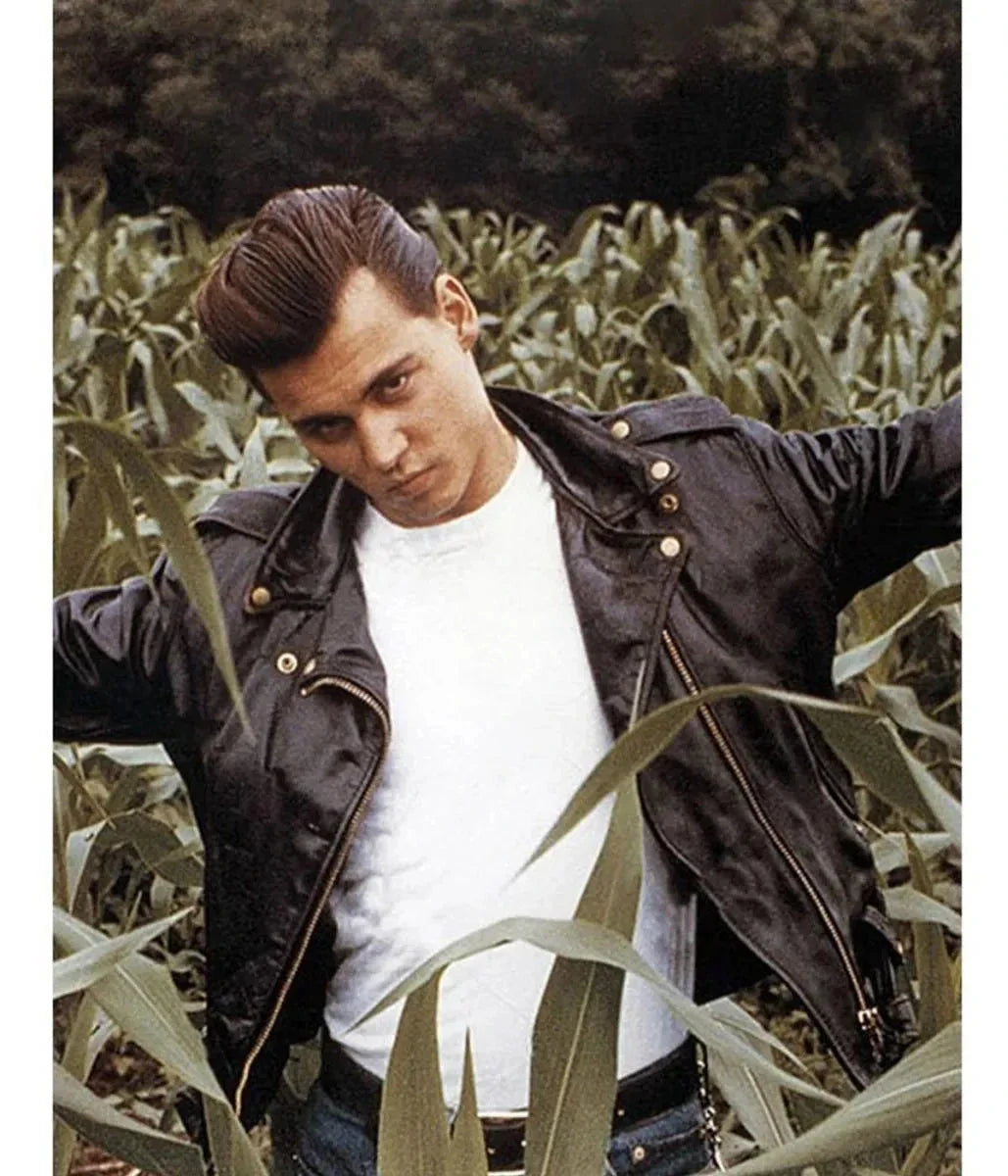 Johnny Depp Cry Baby Black Leather Jacket Zing Apparel