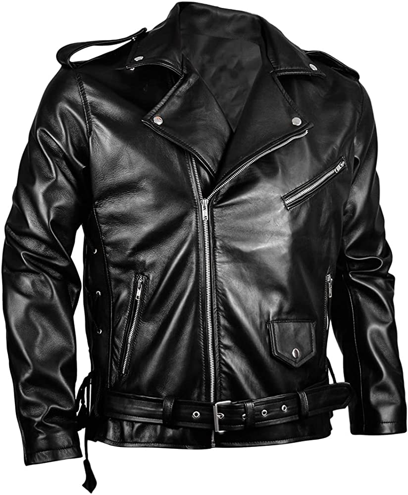 Black Brando Style Leather Jacket Zing Apparel
