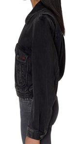 Black Denim Jacket Women, Diesel 'De-Tracy' Zing Apparel