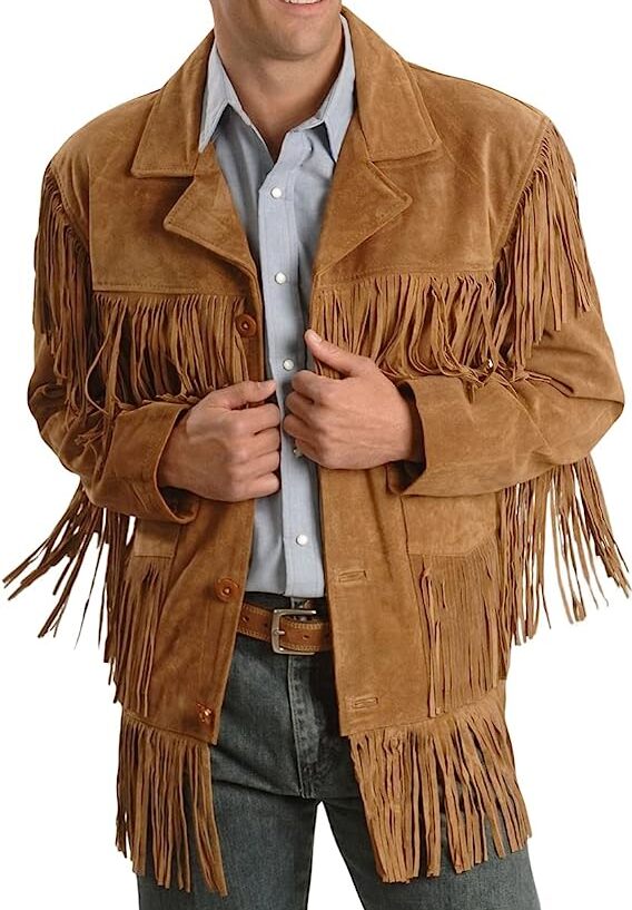 Cowboy Western Fringe Suede Leather Jacket Zing Apparel