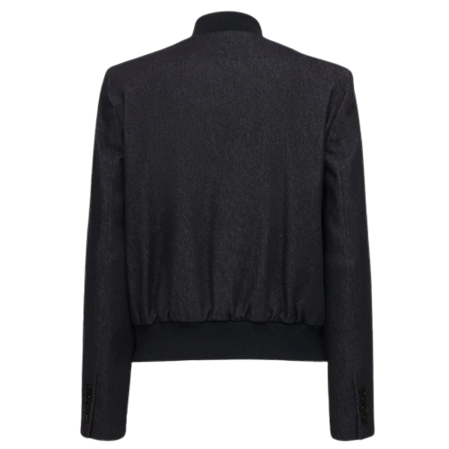 Zipper Cotton Bomber Jacket Women, Black Zing Apparel